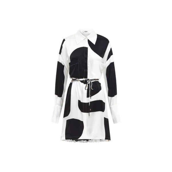 Elysia Shirt Mini Dress - Geo Print