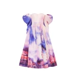 Ina Off Shoulder Bustier Midi Dress - Fairground Print