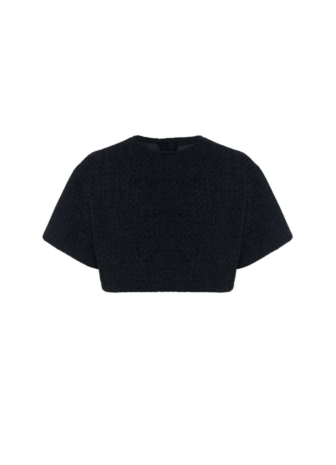 Leo-Lin-Indie-Tweed-Sleeve-Top-Ebony-529494_nobg Indie Tweed Sleeve Top - Ebony - Image 1