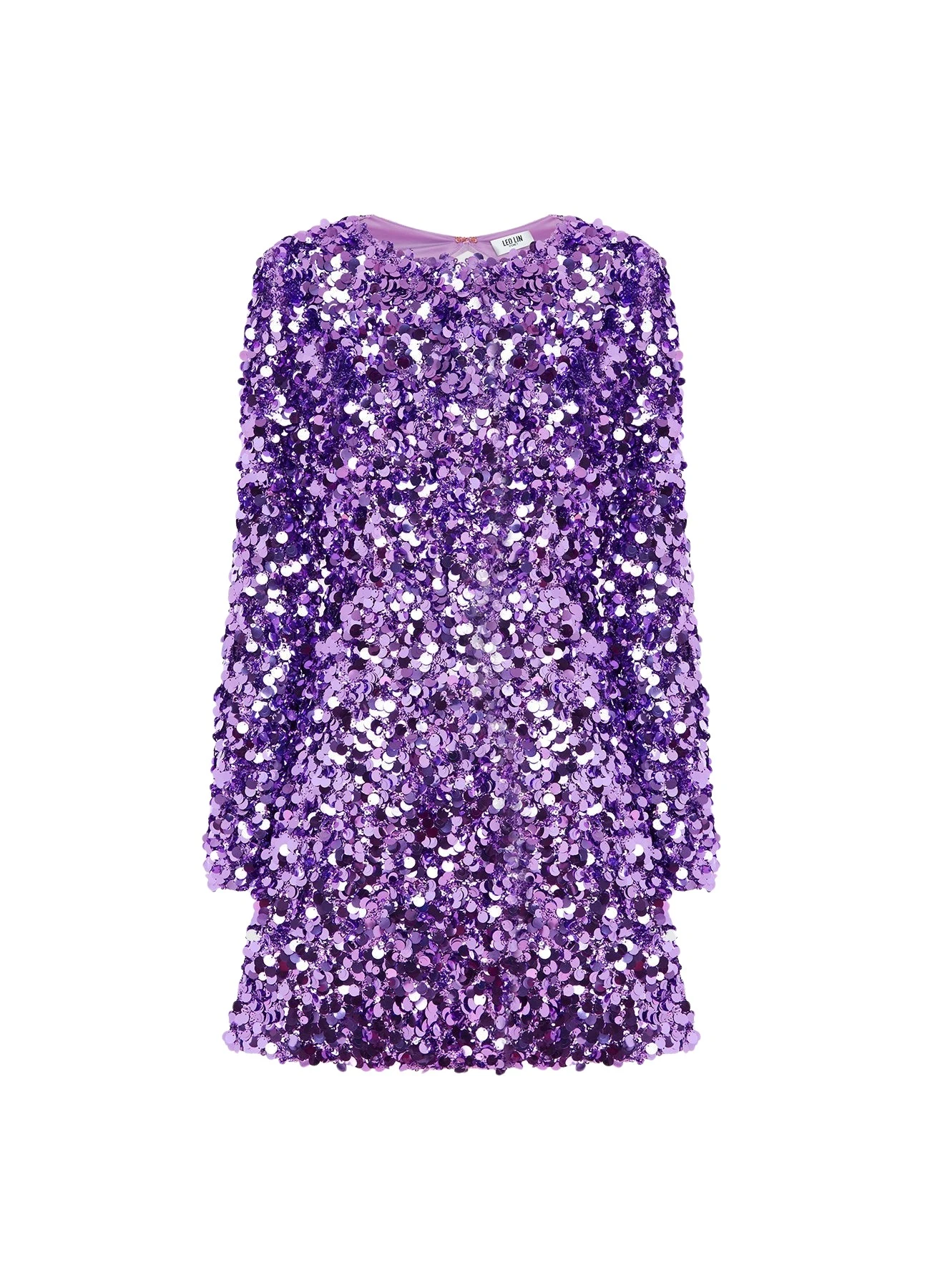 Leo-Lin-Kristen-Sequin-Open-Back-Mini-Dress-Lavender-635239_nobg Kristen Sequin Open Back Mini Dress - Lavender - Image 1
