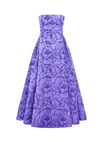 Nora Bustier Maxi Dress - Lavender