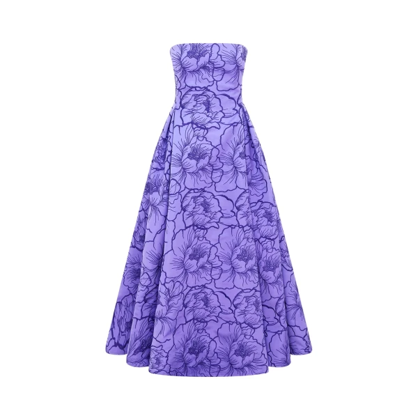 Nora Bustier Maxi Dress - Lavender