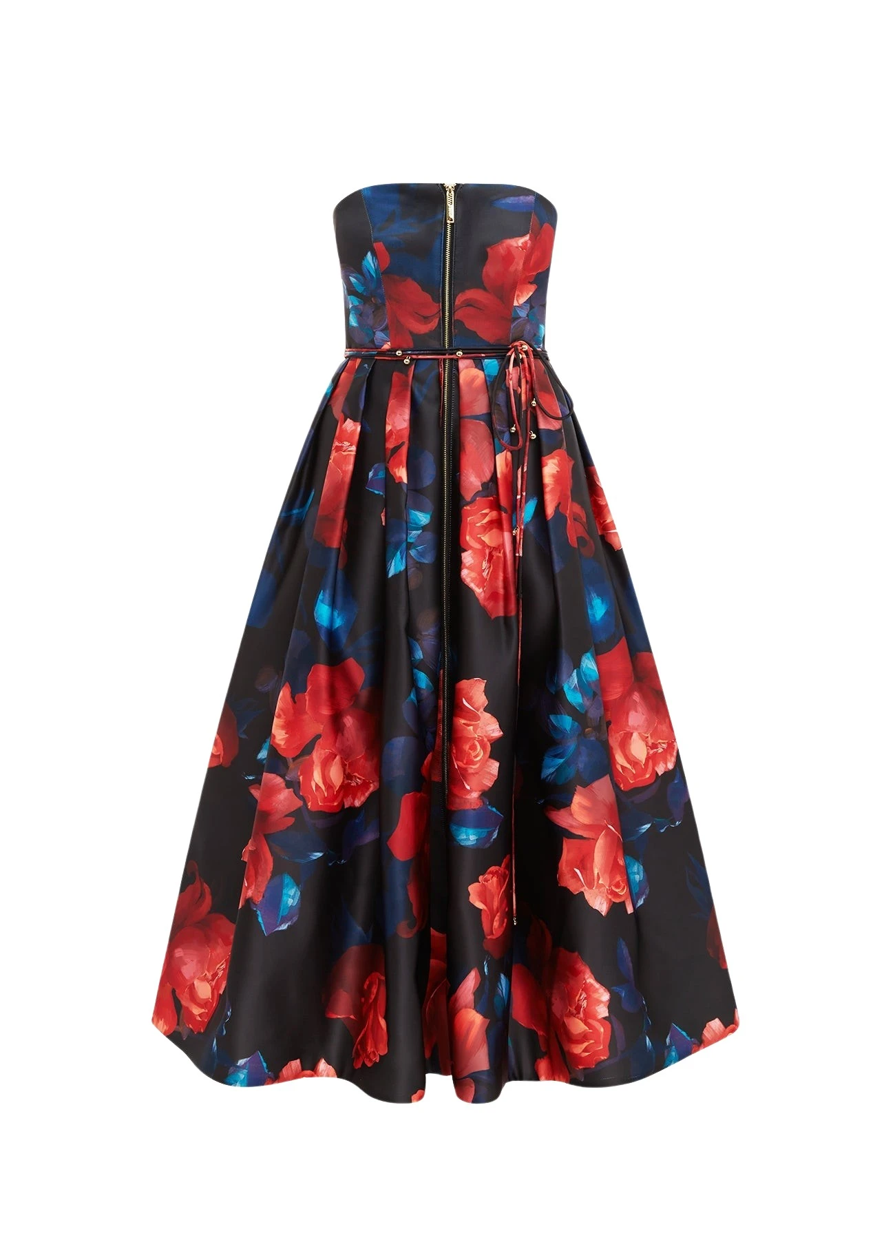 Leo-Lin-Norine-Bustier-Midi-Dress-Rose-Print-696779_nobg Norine Bustier Midi Dress - Rose Print - Image 1