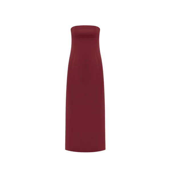 Rayna Bustier Maxi Dress - Burgundy
