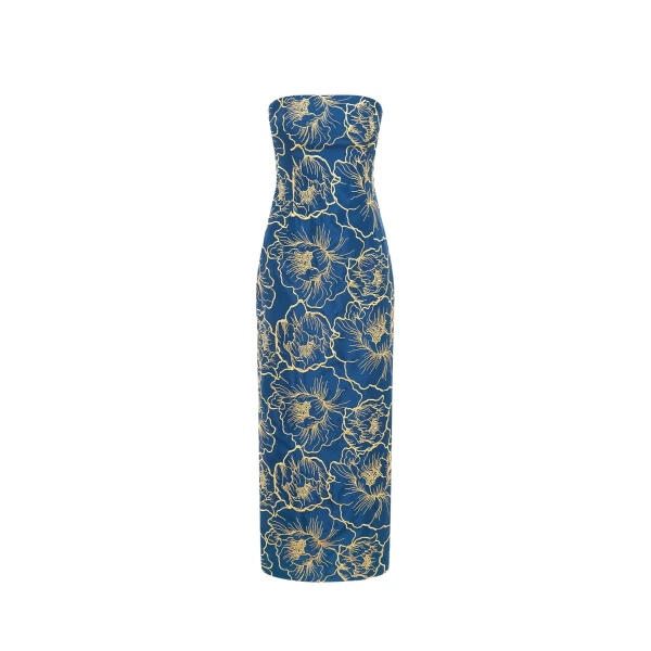 Rayna Bustier Maxi Dress - Marine Blue