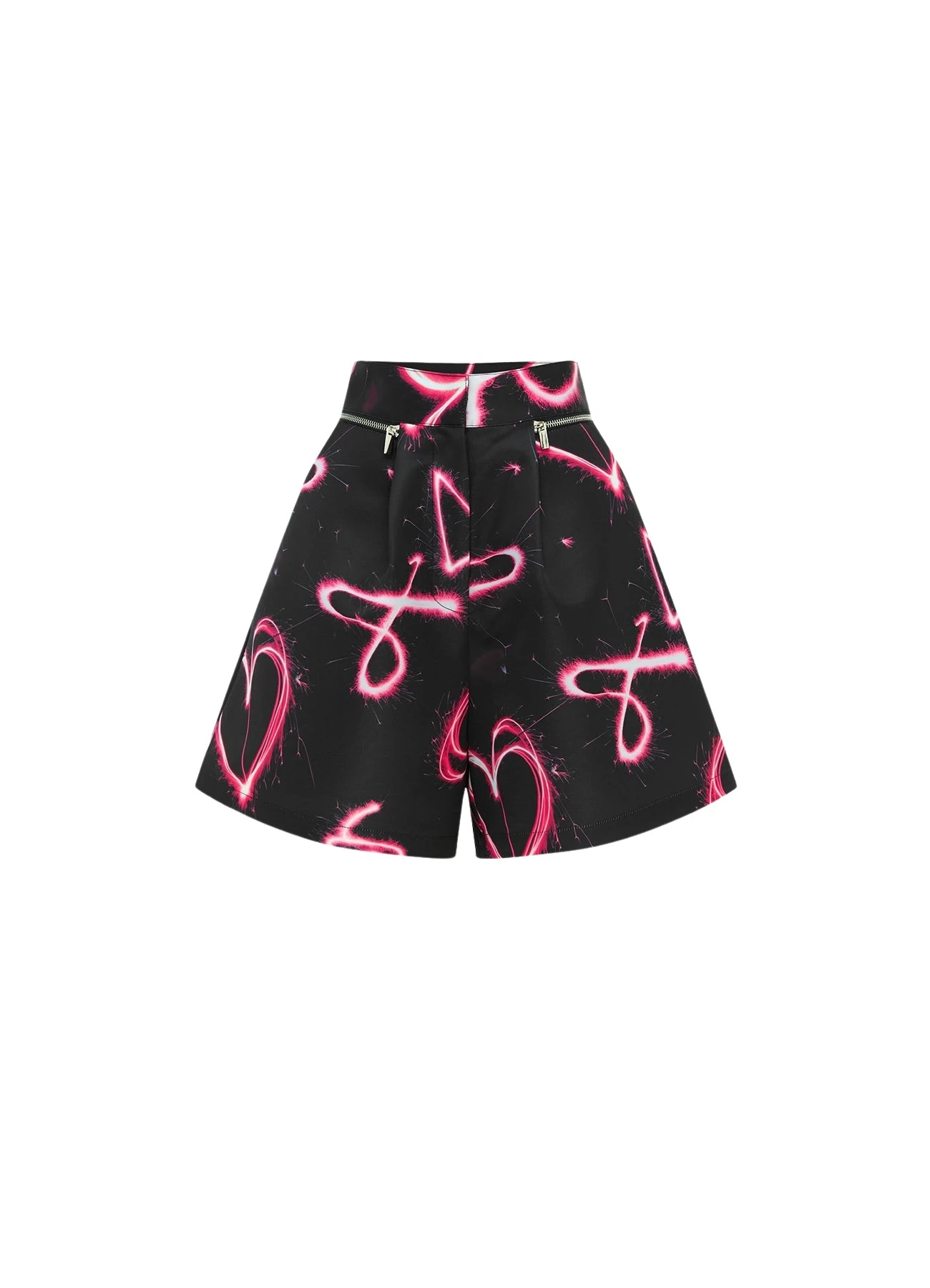 Leo-Lin-Winnie-Shorts-Neon-Heart-Print-666137_nobg Winnie Shorts - Neon Heart Print - Image 1