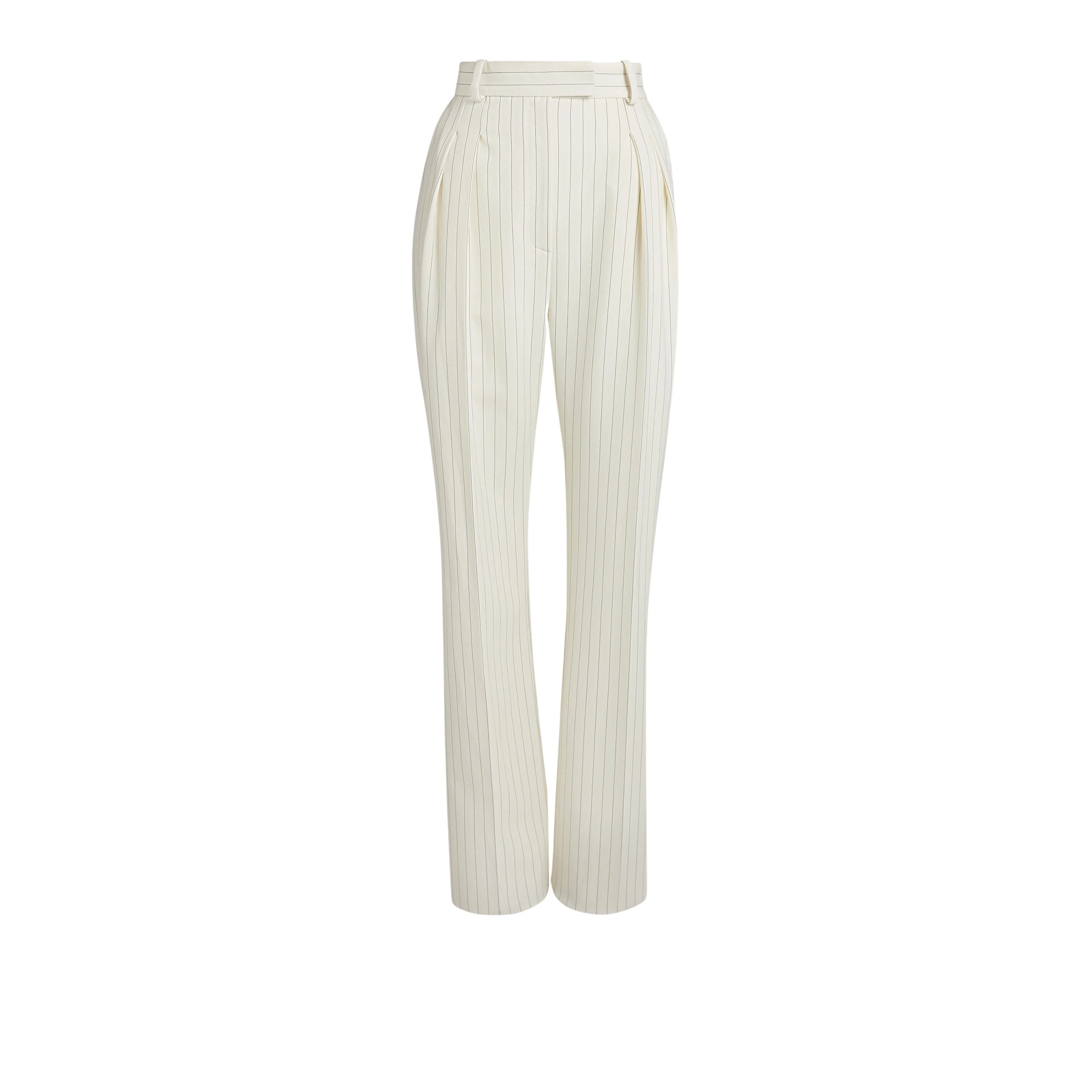 Safiyaa-Ferna-Ivory-Pinstripe-Trousers49815_nobg Ferna Ivory Pinstripe Trousers - Image 1