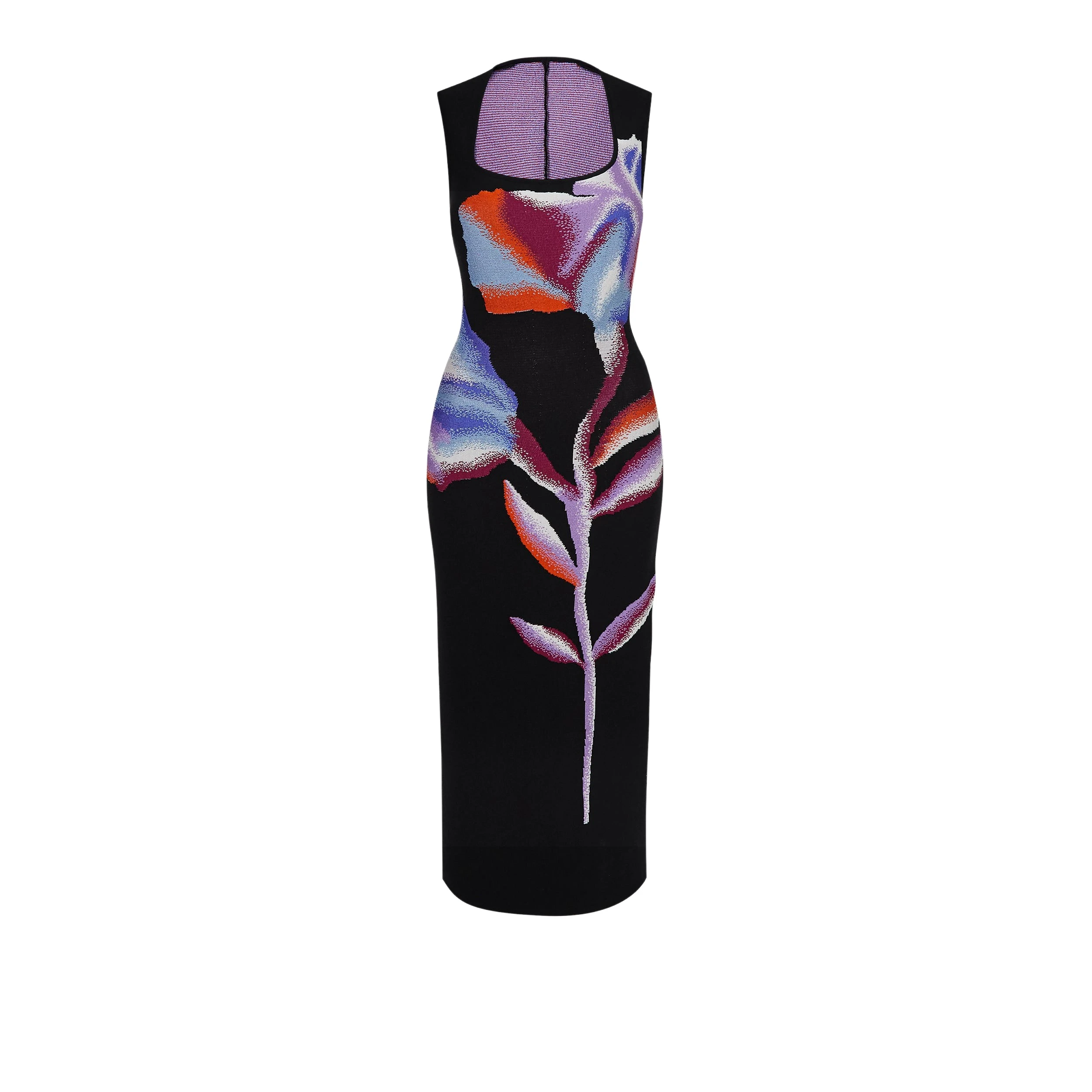 Safiyaa-Nura-Black-Knit-Midi-Dress21577_nobg Nura Black Knit Midi Dress - Image 1