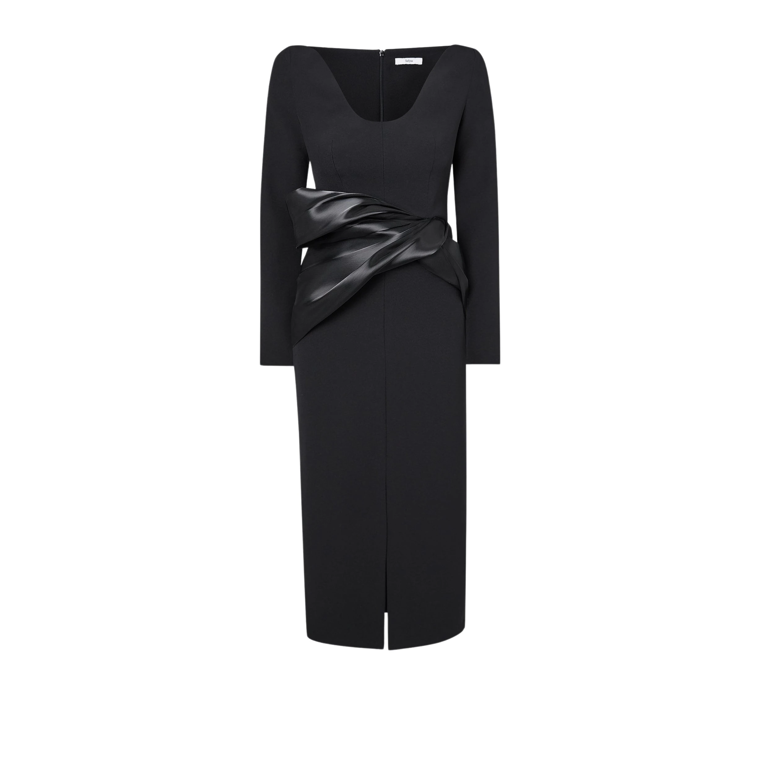 Safiyaa-Yenna-Black-Midi-Dress15007_nobg Yenna Black Midi Dress - Image 1