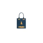 Schiaparelli Mini Anatomy Jewelry Bag in blue leather front view
