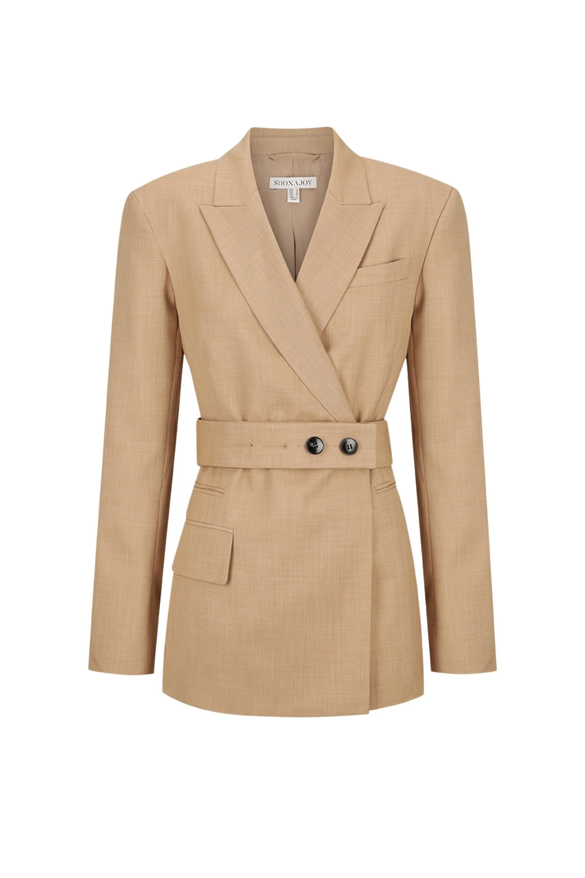 Shona-Joy-Asher-hourglass-double-breasted-blazer-with-belt-latte-872643_nobg Asher hourglass double breasted blazer with belt - latte - Image 1