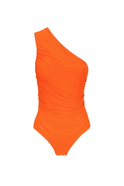 Beau One Shoulder Bodysuit - Hibiscus