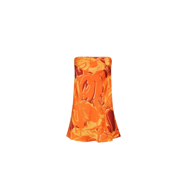 Chara Silk Strapless Bias Top