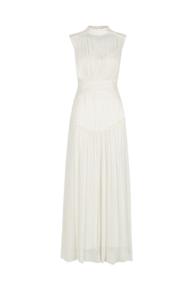 Clemence High Neck Maxi Dress - Ivory