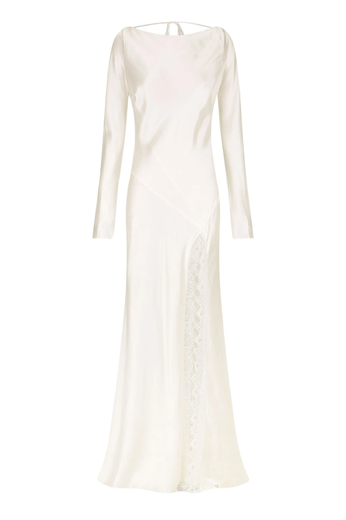 Shona-Joy-La-Lune-Cumulus-Silk-Backless-Lace-Split-Maxi-Dress-Ivory-347877_nobg La Lune Cumulus Silk Backless Lace Split Maxi Dress - Ivory - Image 1