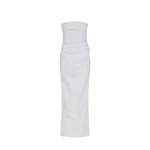 Lani Strapless Draped Maxi Dress - Sky