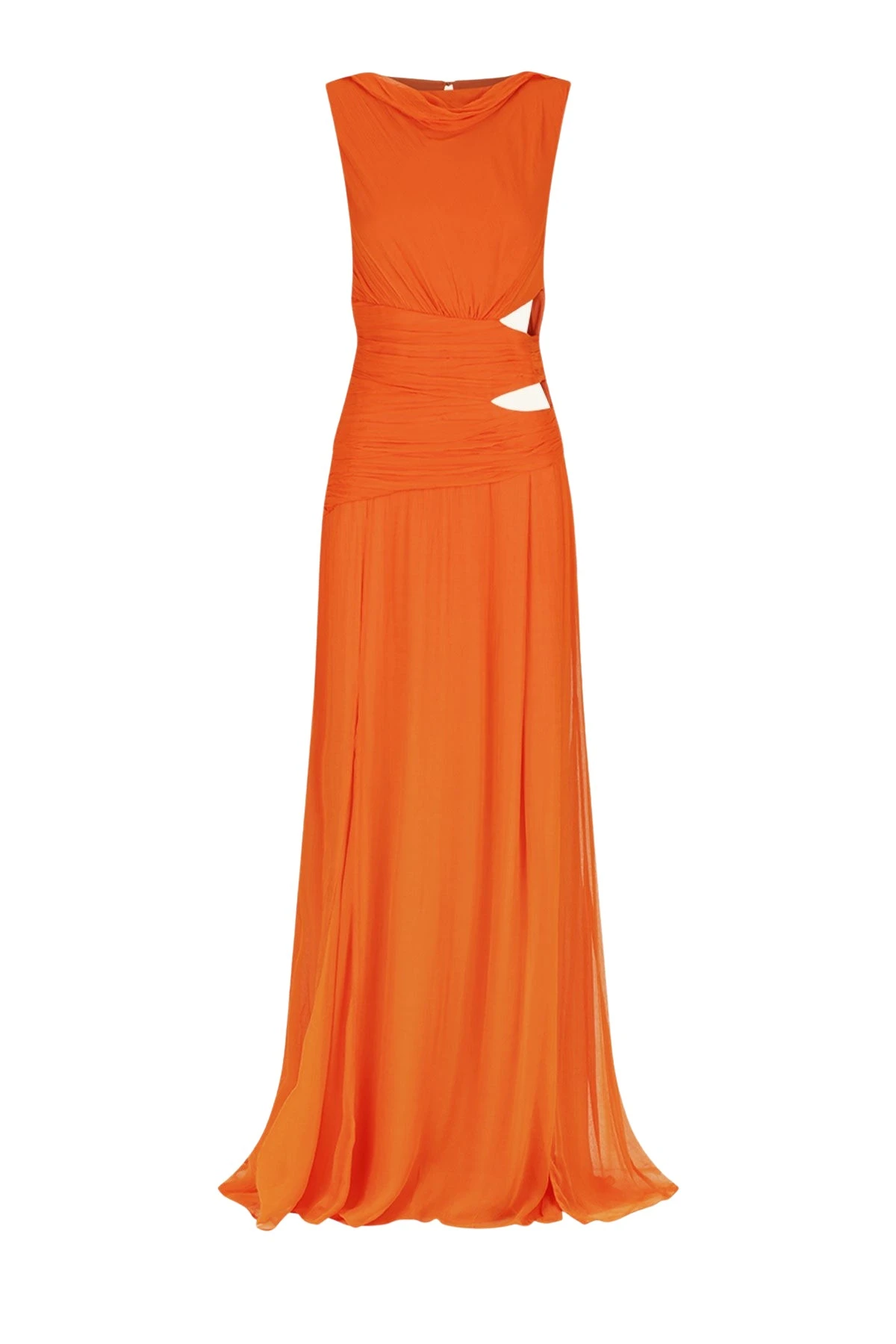 Shona-Joy-Layla-Cut-Out-Side-Split-Maxi-Dress-Flame-Orange53224_nobg Layla Cut Out Side Split Maxi Dress - Flame Orange - Image 1