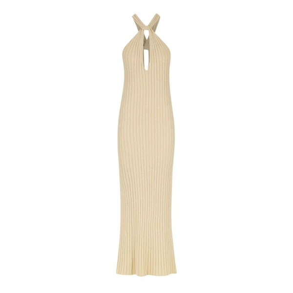 Livia Halter Maxi Dress - Champagne