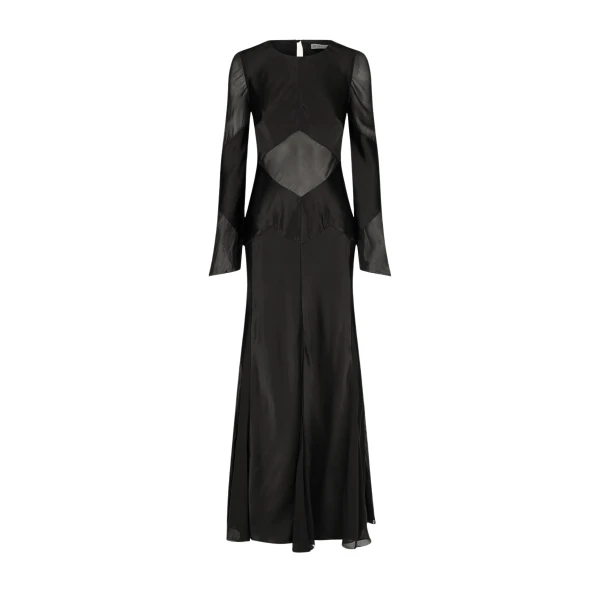 Moraya Godet Maxi Dress - Black