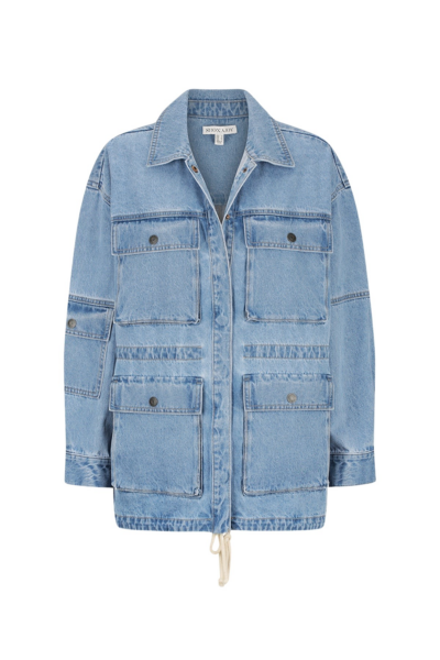 Stella Anorak Patch Pocket Jacket - Mid Blue