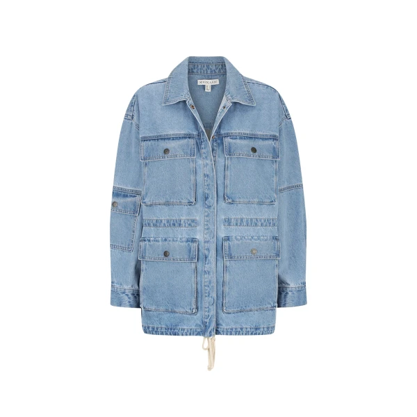 Stella Anorak Patch Pocket Jacket - Mid Blue