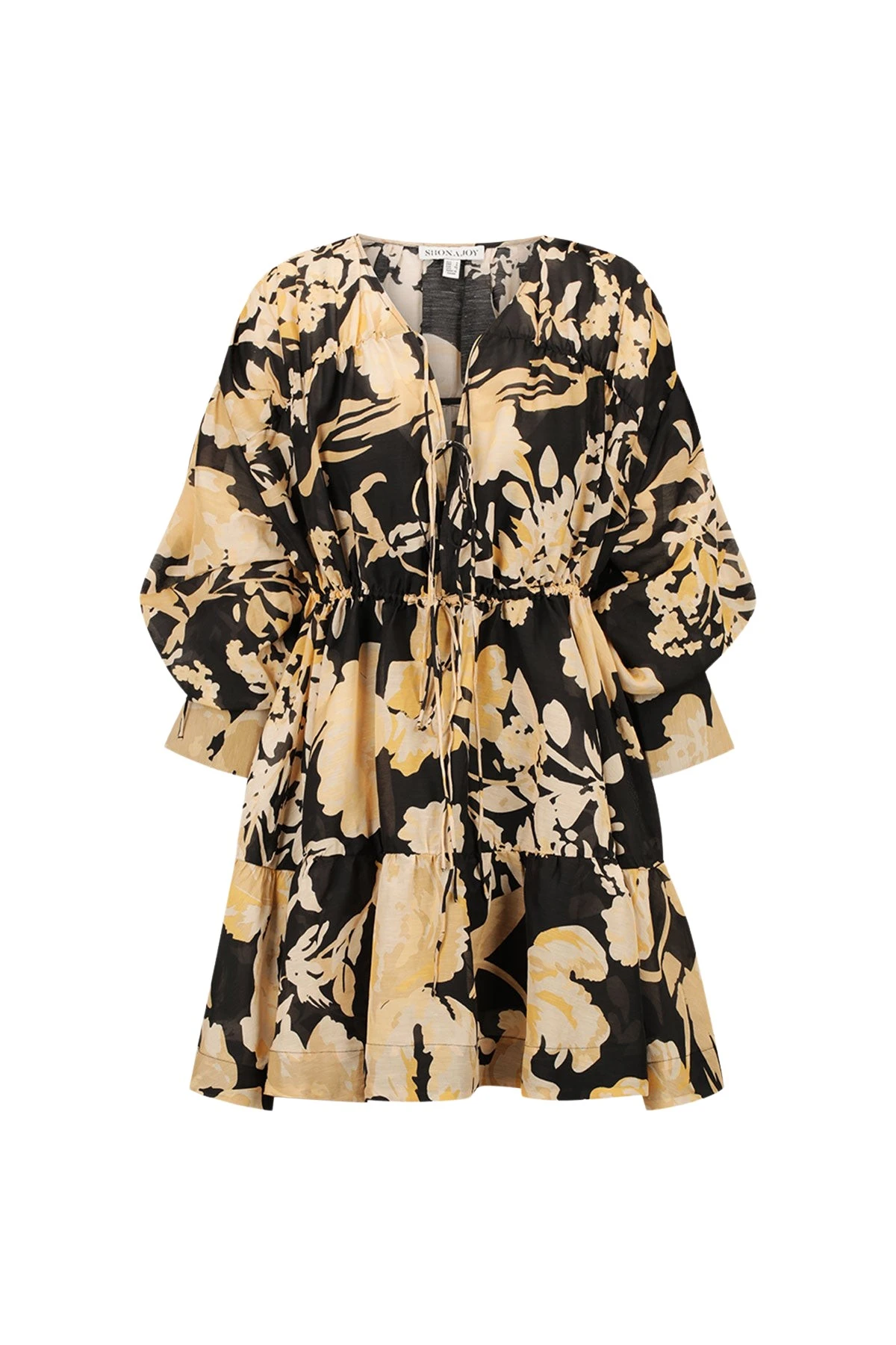 Shona-Joy-Xenia-Tiered-Drawstring-Mini-Dress-652723_nobg Xenia Tiered Drawstring Mini Dress - Image 1