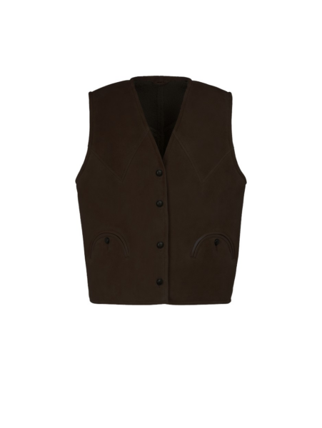 TATOOSH DARK CHOCOLATE Shearling Gilet