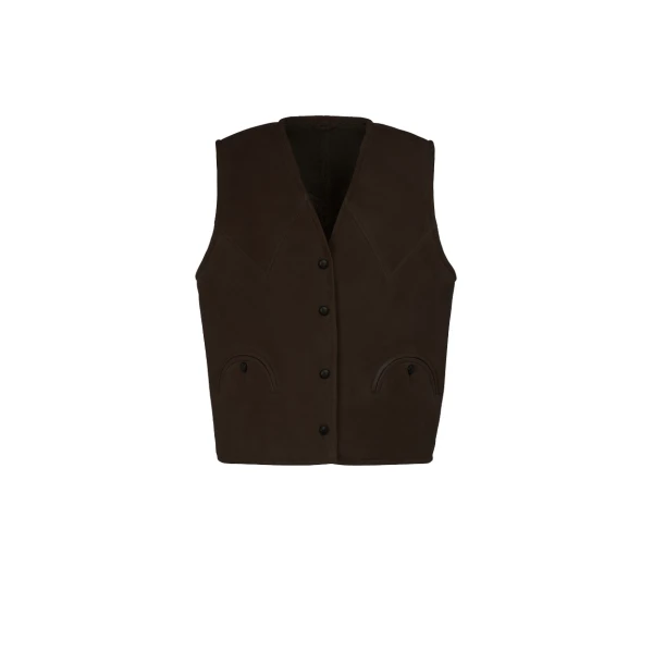 TATOOSH DARK CHOCOLATE Shearling Gilet