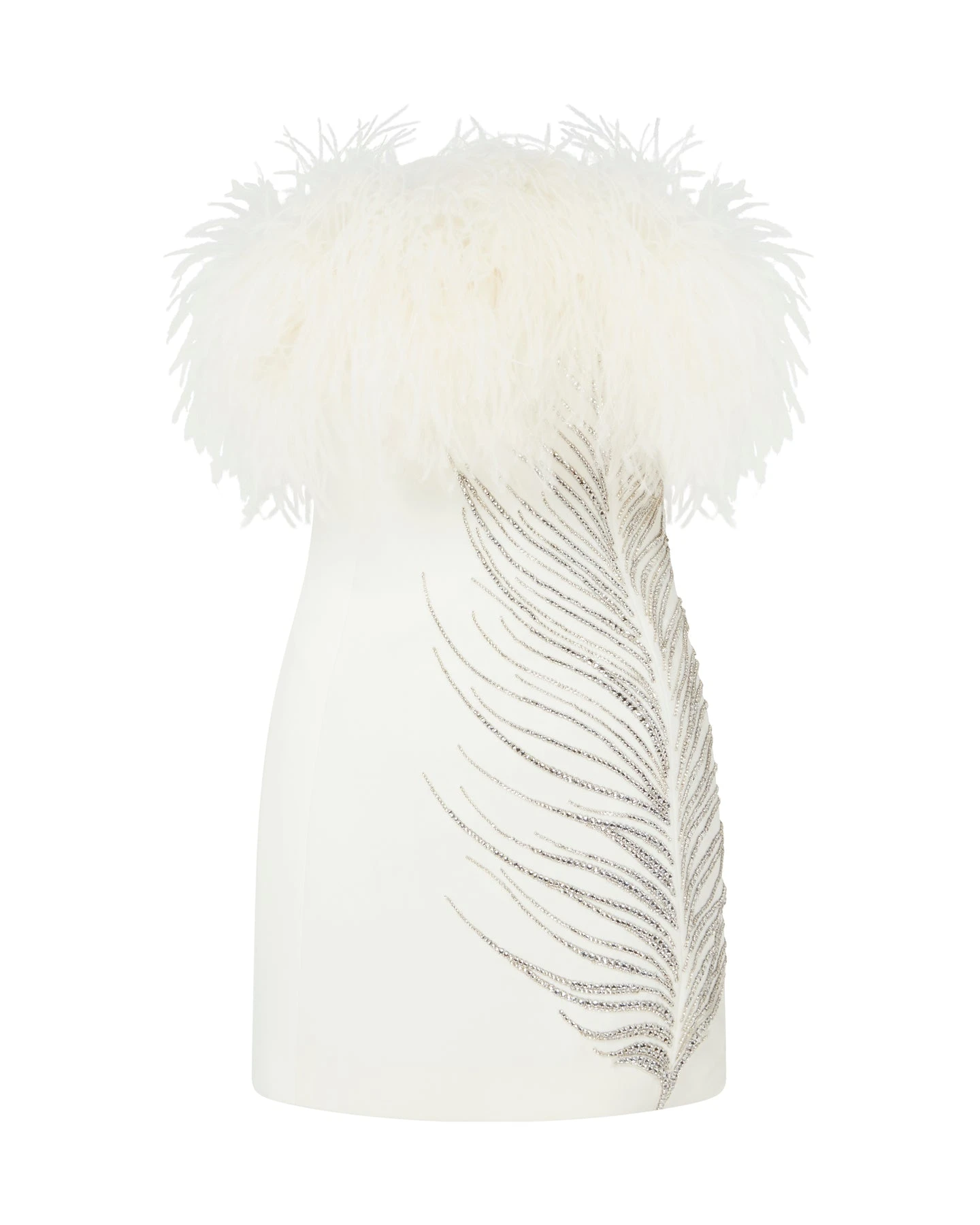 David Koma Crystal Feather Mini Dress David Koma Crystal Feather Mini Dress