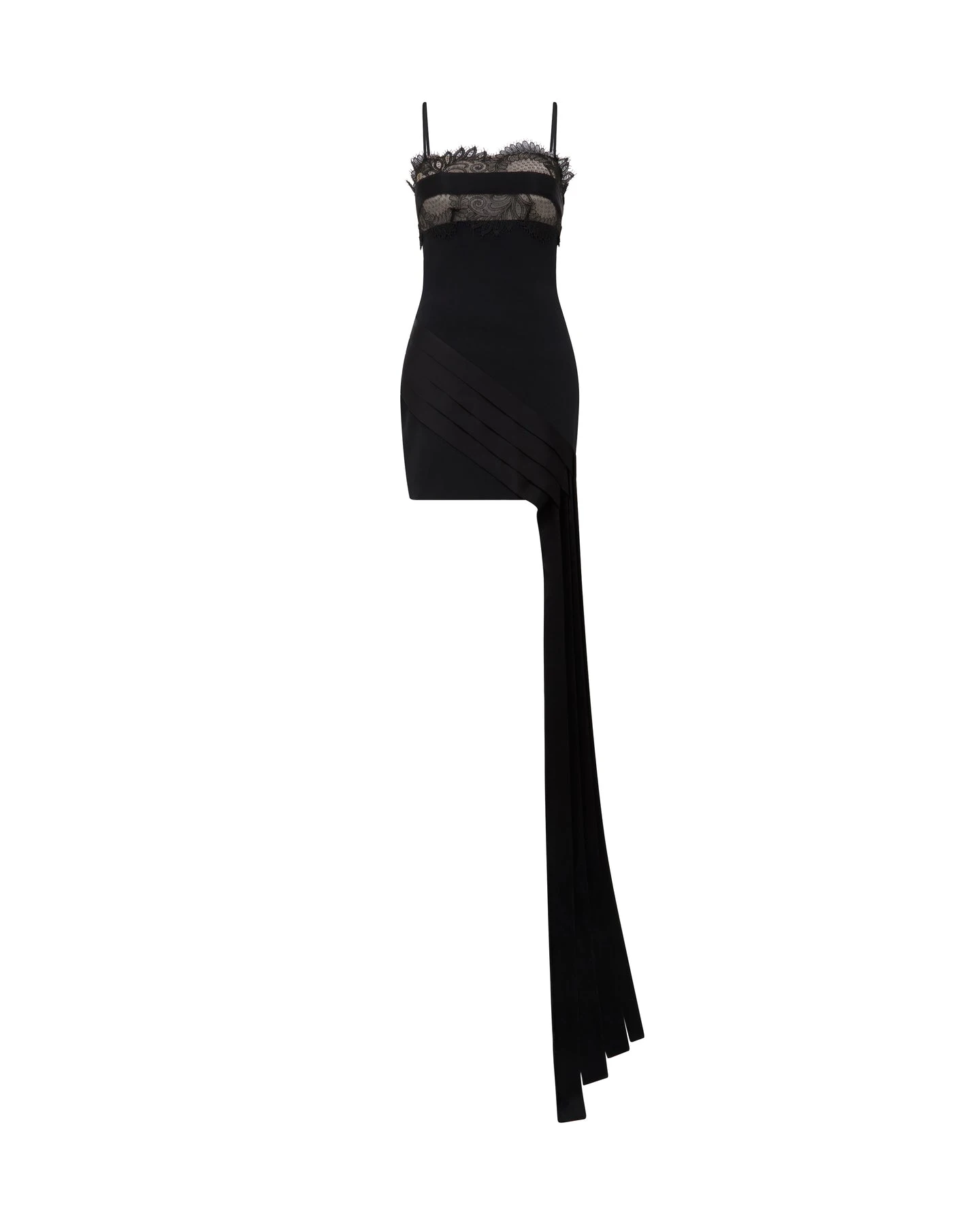 David Koma Lace Bra Detail And Pleat Hem Mini Dress David Koma Lace Bra Detail And Pleat Hem Mini Dress