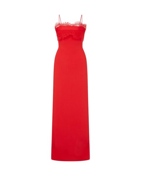 David Koma Lace Bra Detail Gown