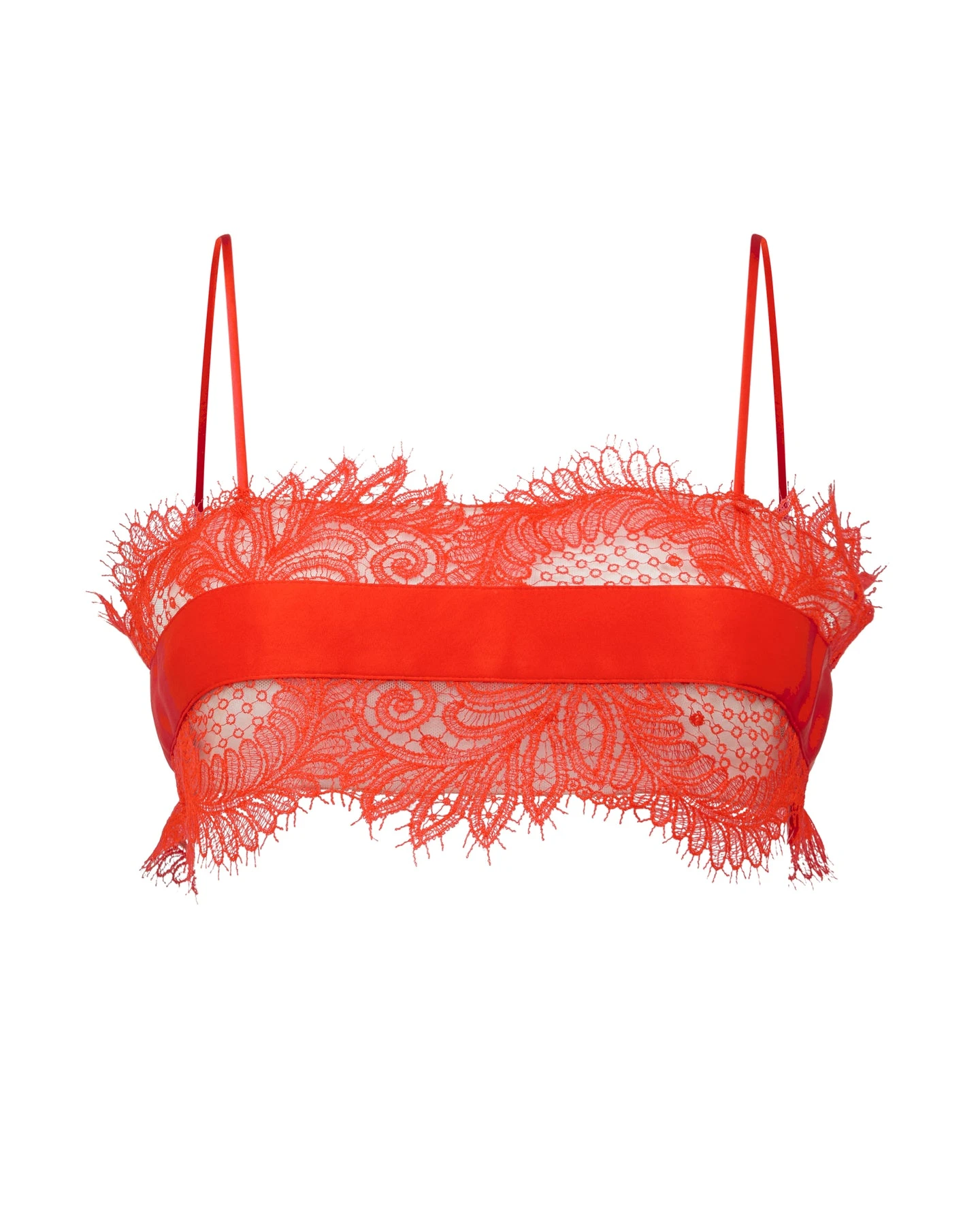 David Koma Satin Tape And Lace Bra Top David Koma Satin Tape And Lace Bra Top
