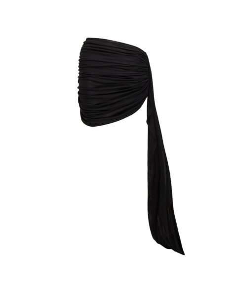 David Koma Side Ruching Jersey Mini Skirt