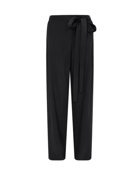 David Koma Wide Leg Trousers With Satin Bow Detail