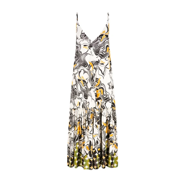 A-line ruffled dress