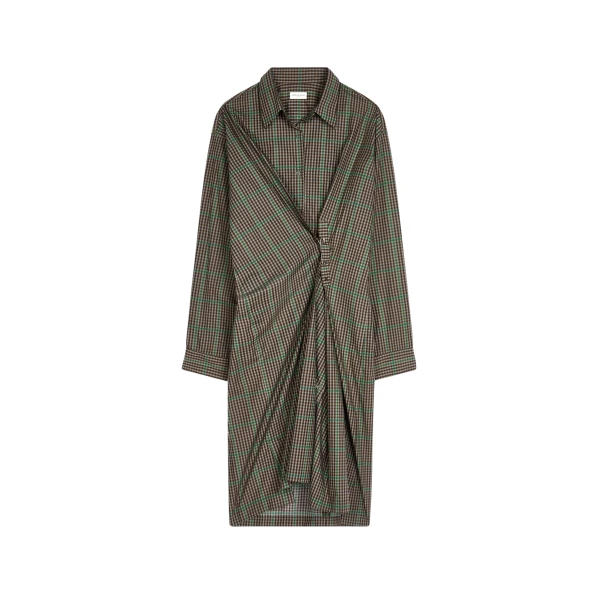 Checked shirt dress
