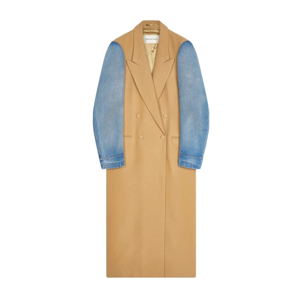Denim sleeved coat