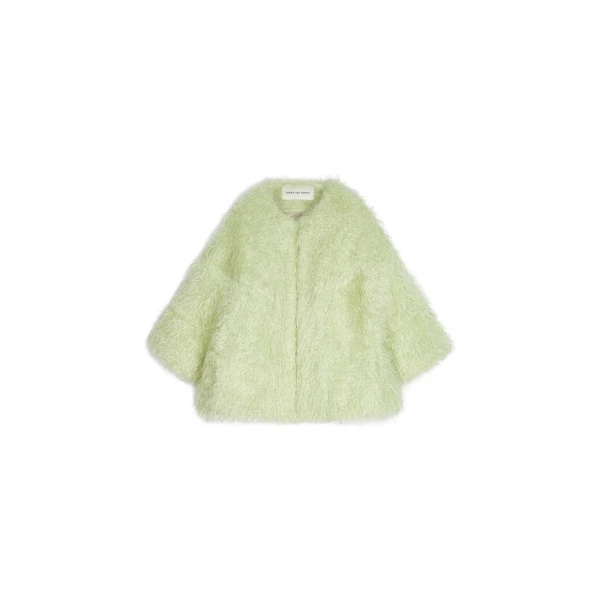 Faux fur cocoon jacket