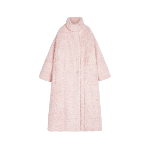 Long cocoon coat