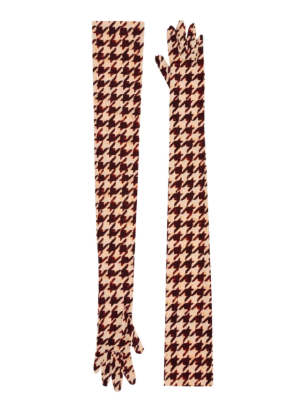 Long printed gloves