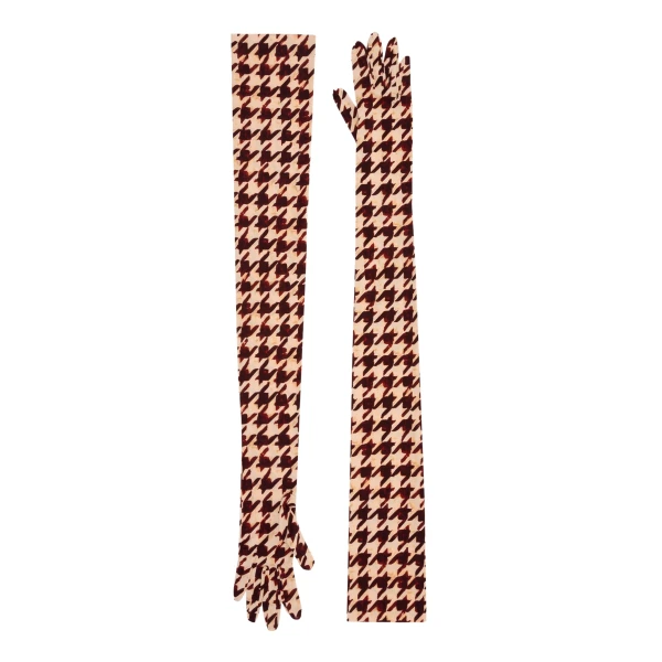 Long printed gloves