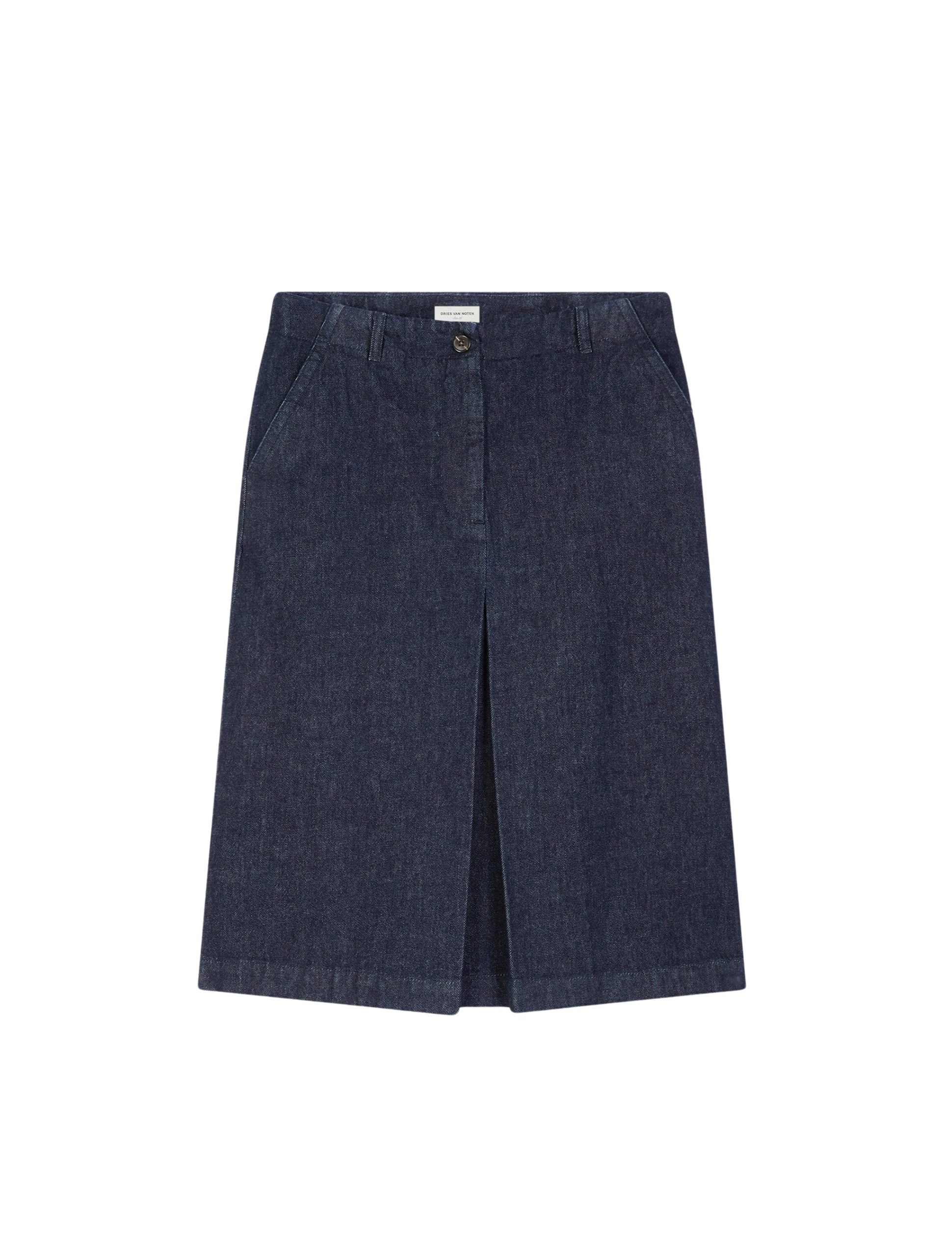 Dries-Van-Noten-Pleated-denim-skirt-scaled77878_nobg Pleated denim skirt - Image 1
