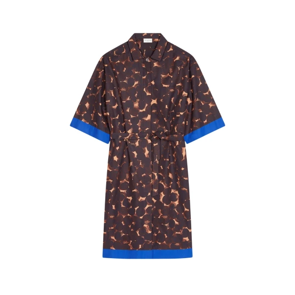 Printed shirt dress