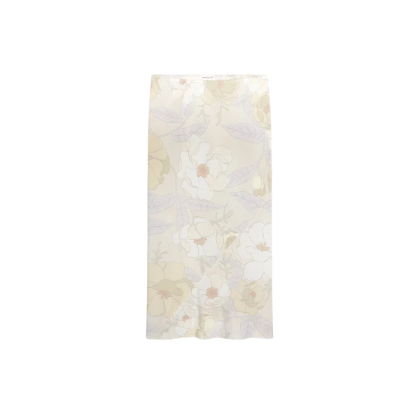 Printed silk skirt