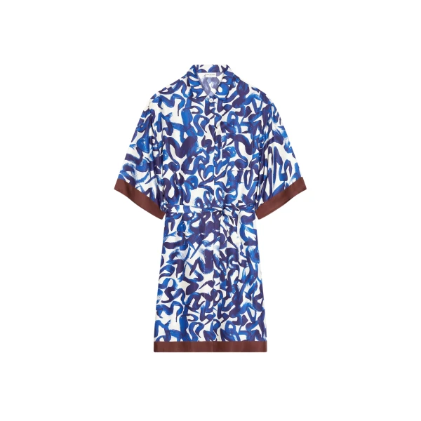 Silk shirt dress