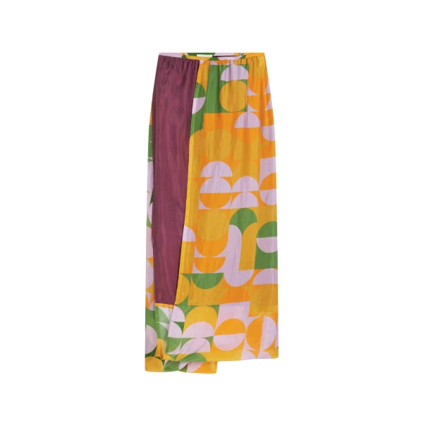 Silk wrap skirt