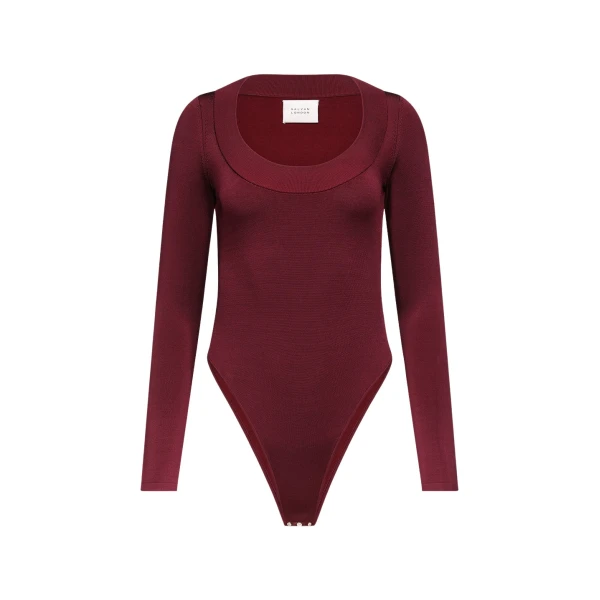 Sasha Ballet Neck Body - Oxblood