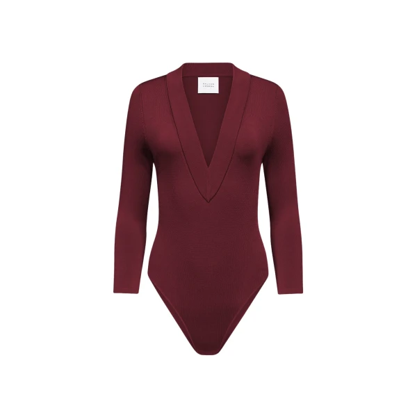 Sasha V-Neck Body - Oxblood
