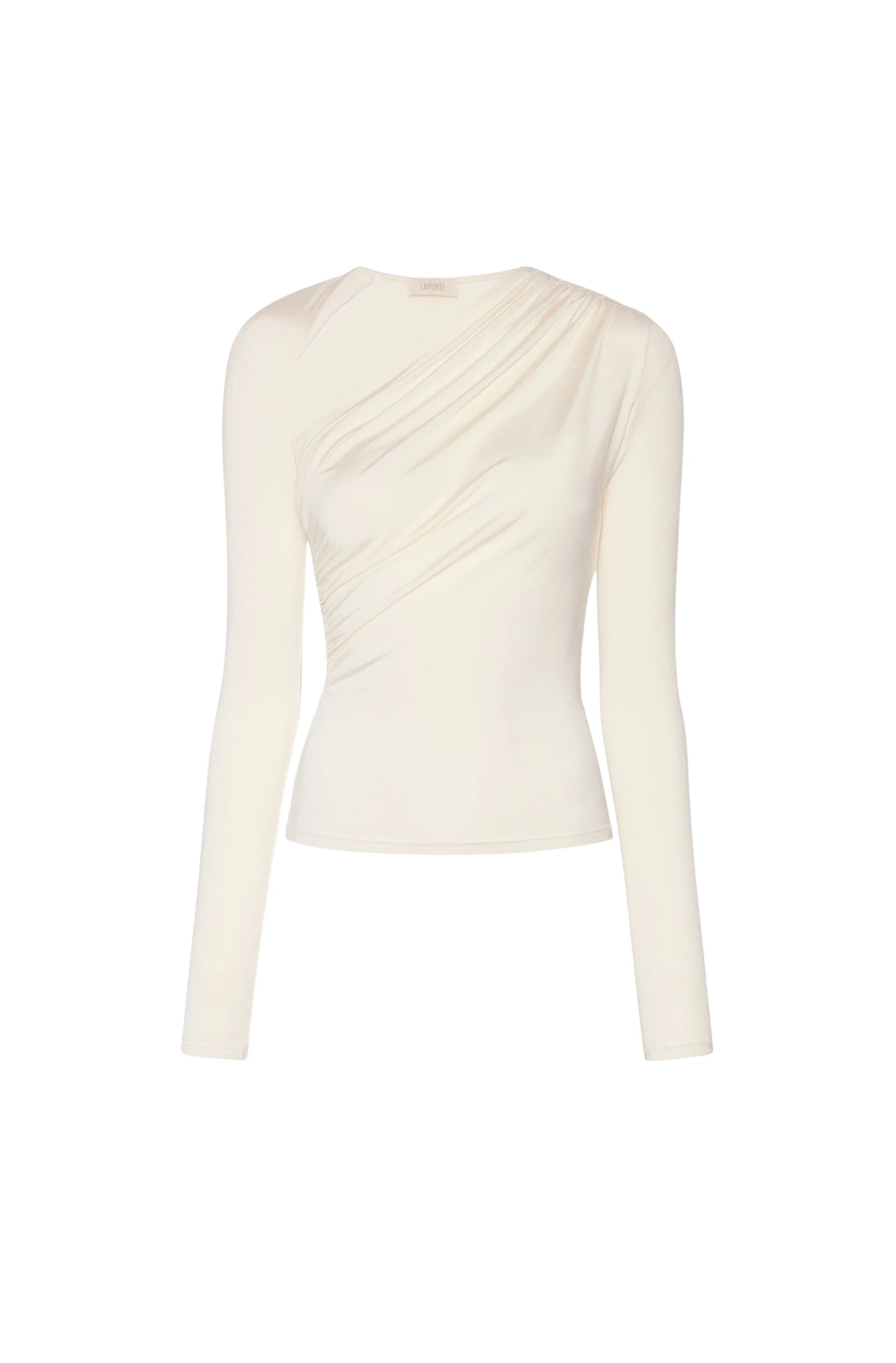 Lapointe-Jersey-Asymmetrical-Ruched-Top-1-scaled36743_nobg Jersey Asymmetrical Ruched Top - Image 1