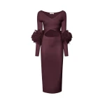 Lapointe-Matte-Viscose-Cross-Front-Dress-With-Feathers-4-scaled90120_nobg